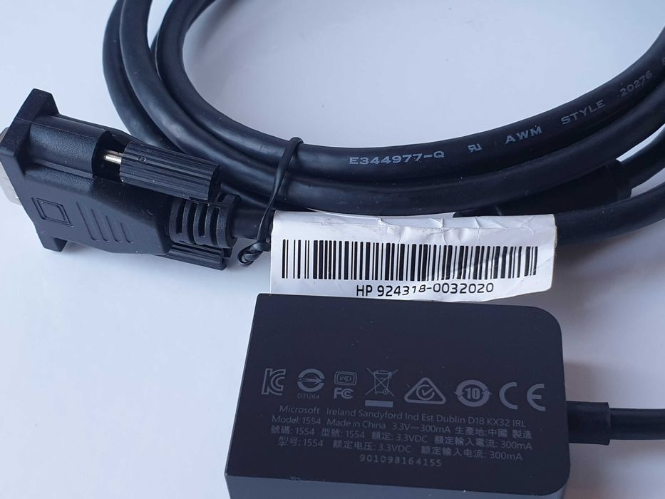 кабель Mini DisplayPort to  VGA Thunderbolt Microsoft Surface 1554  VGA HP 1.8м