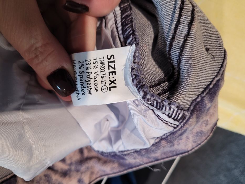 Spodnie damskie XL szeroka nogawka elastyczne