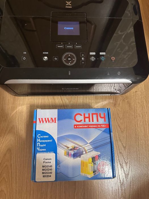 Продам принтер Canon pixma mg5340 + новий комплект СНПЧ