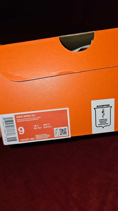 Nike mind 001 full black número 42,5 (mas é para quem calça o 41)