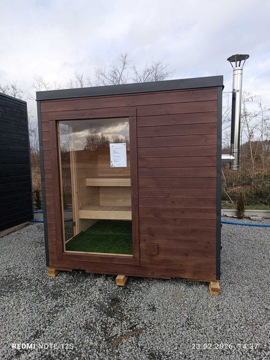 Sauna Ogrodowa Hot Tub Piec na Drewno 200x230cm CAŁA POLSKA