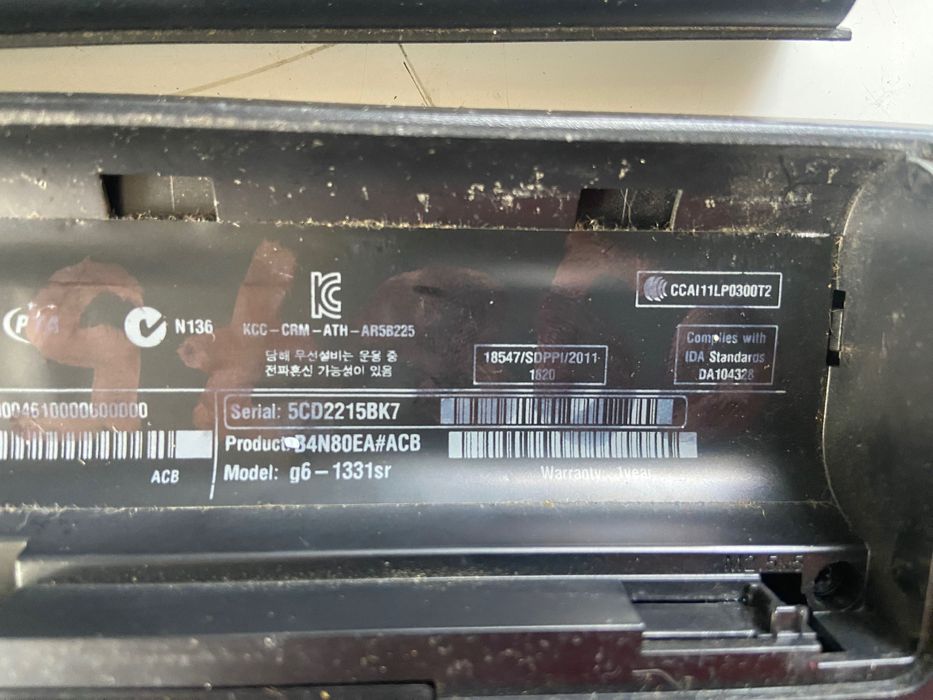 Ноутбук HP pavilion g6