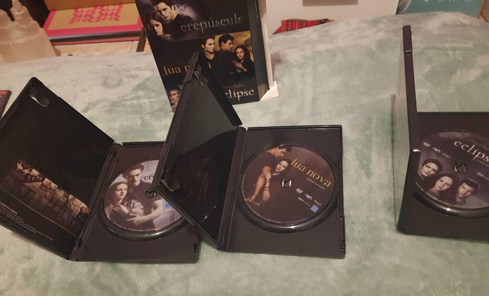 Conjunto de 3 DVDS da Saga Twilight