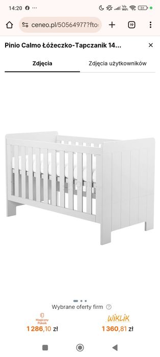Łóżeczko tapczanik niemowlęce 2w1