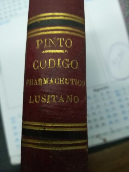Livro Código Pharmaceutico de 1876