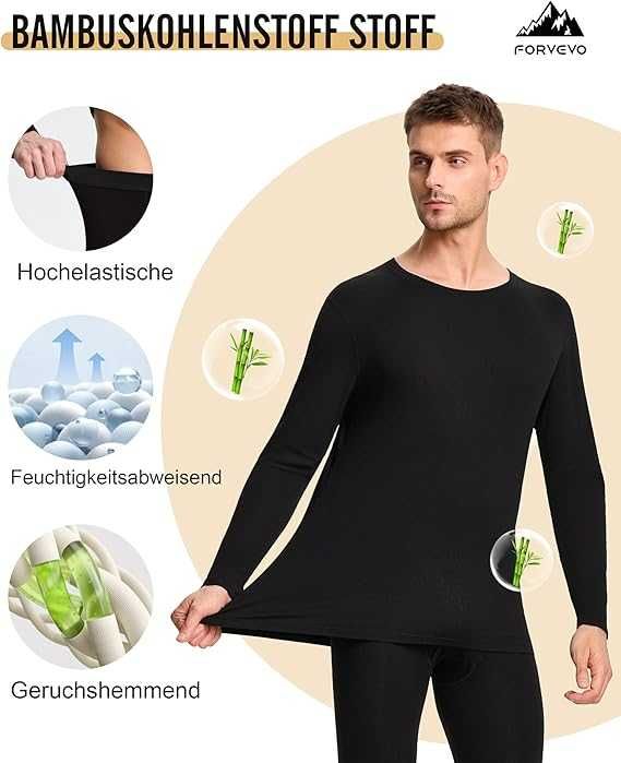 Bielizna Termiczna FORVEVO męska komplet bluza spodnie nowy L