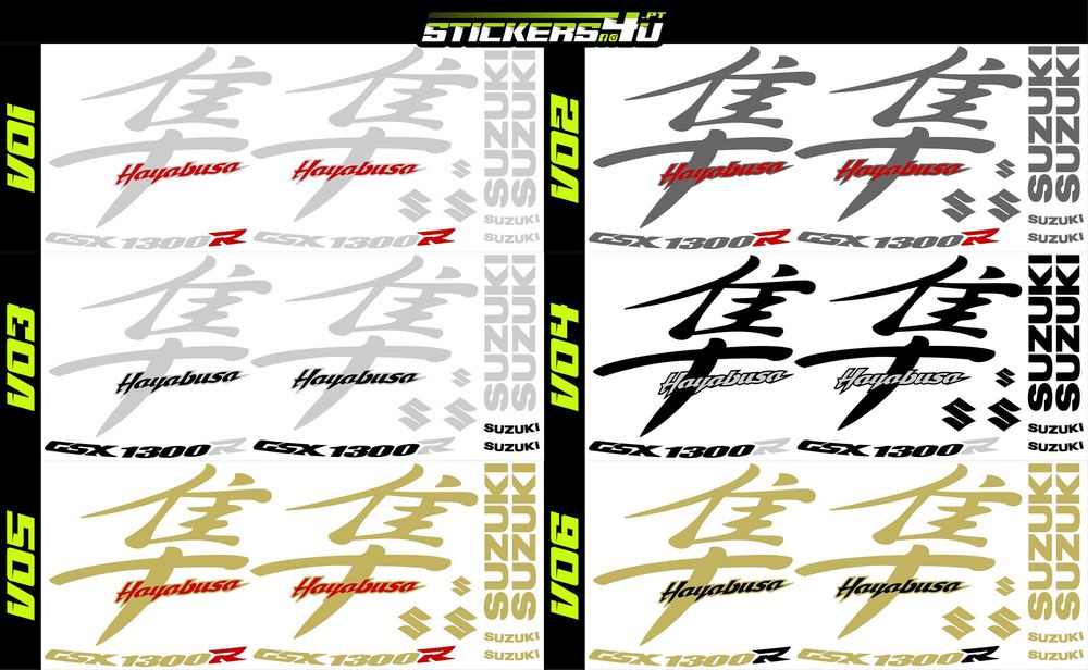 Kit Autocolantes Suzuki GSX-R 1300 Hayabusa (1999/2007)