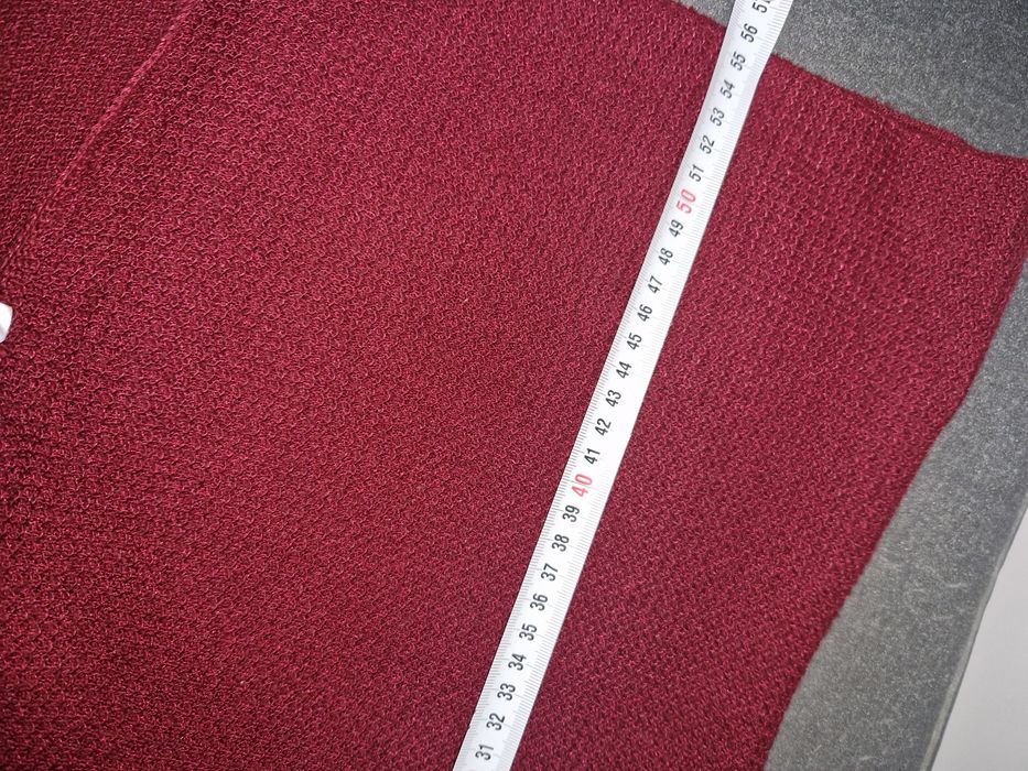 Sweter kardigan damski bordowy perłowe guziki - L r. 40