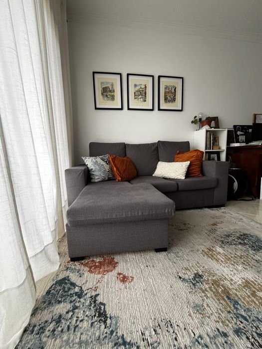 SOFÁ chaise longue cinza