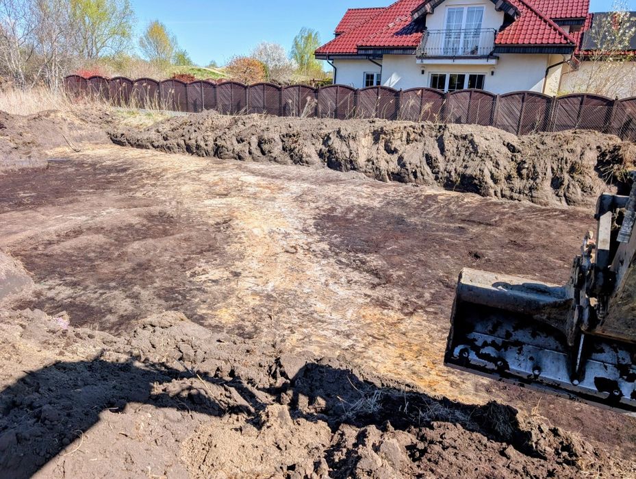 Prace ziemne, usługi koparką kołową