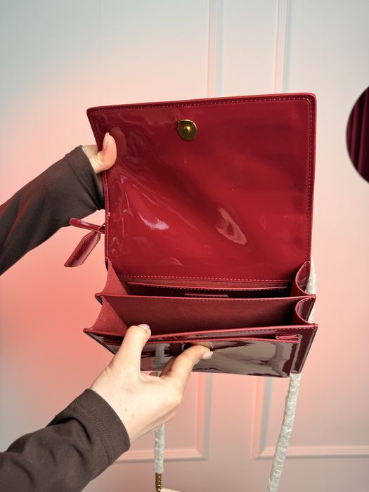 Сумка YSL Yves Saint Laurent Sunset Medium in Chain Bag in Burgundy