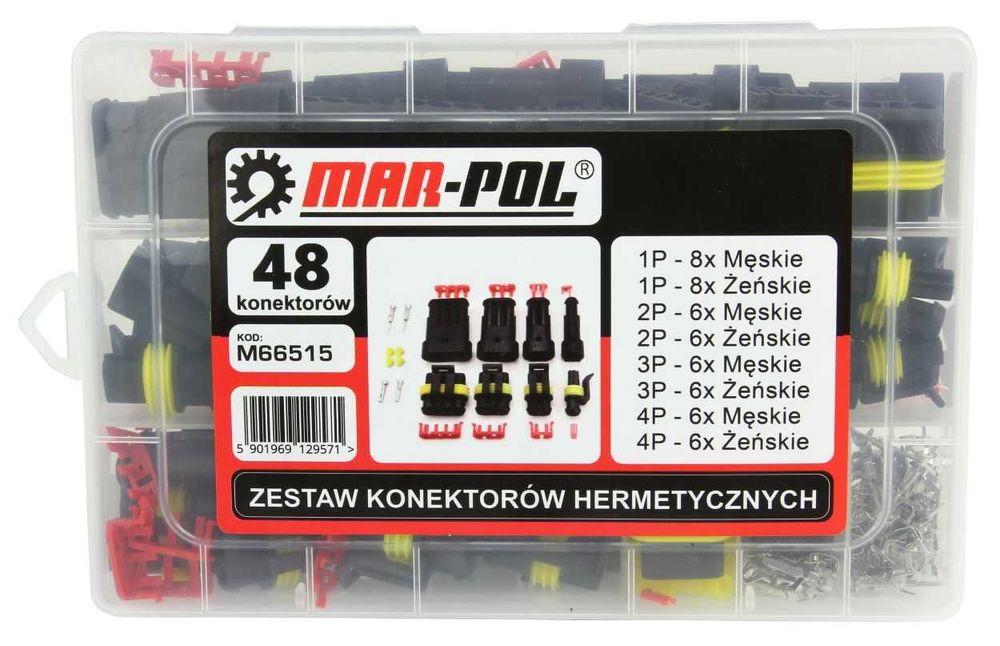 Набор герметичных разъемов для электрических контактов 48шт M66515