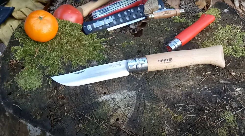 Opinel Inox 10 Natural 123100 кухонный нож лезвие нержавейка дерево