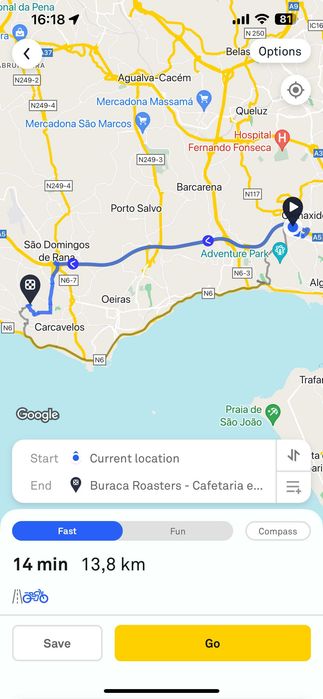 GPS Beeline Moto - Excelente estado, ainda com o plástico no visor