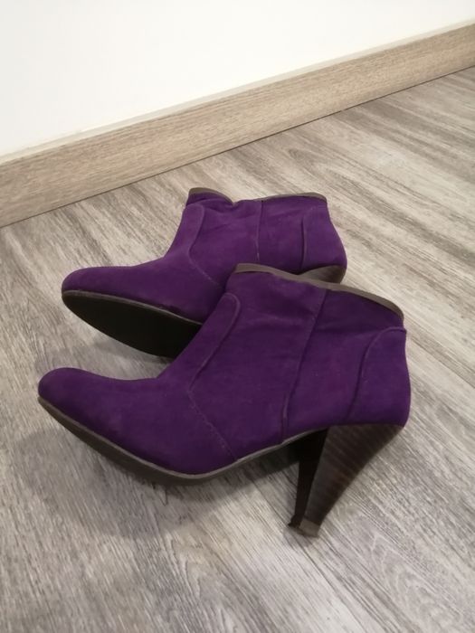 Botins Blanco em nobuck roxo tamanho 36 (pequeno)