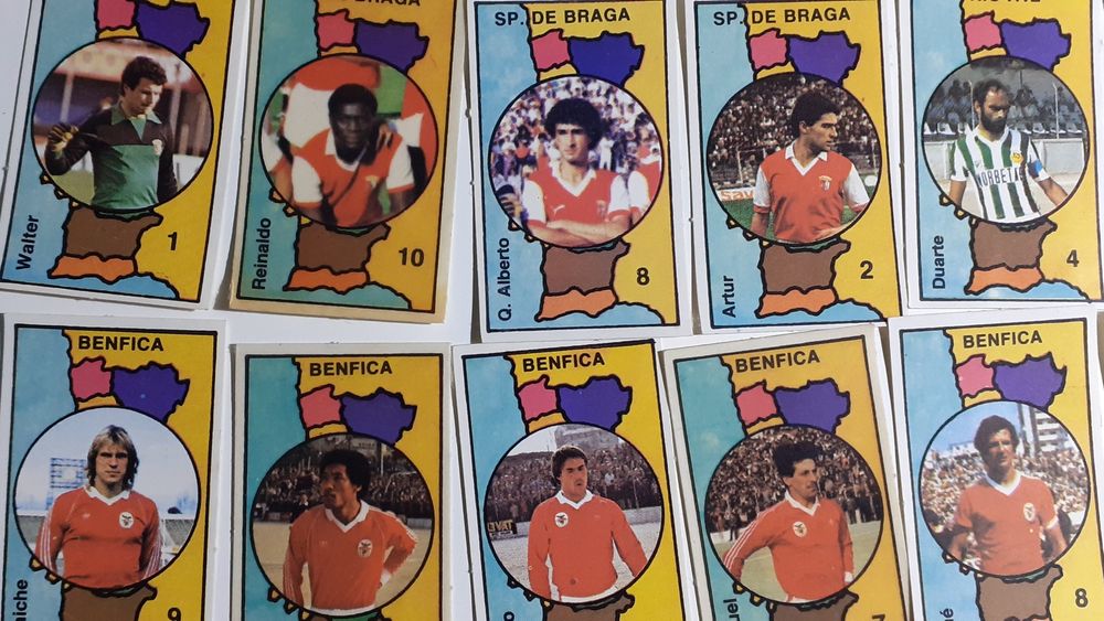 Cromos futebol antigos