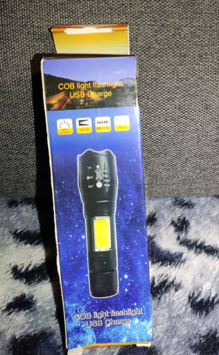 Ліхтарик ручний світлодіодний металевий