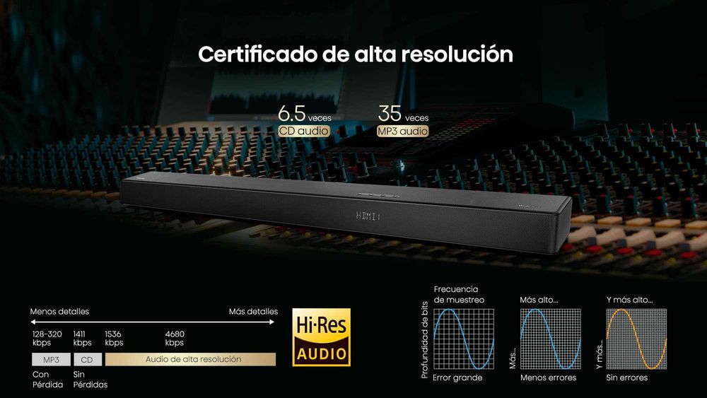 Soundbar Hisense U5120gw Atmos (5.1.2 - Subwoofer Sem Fios)