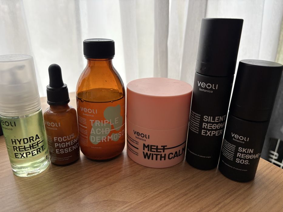 Zestaw uzywanych kosmetykow Veoli