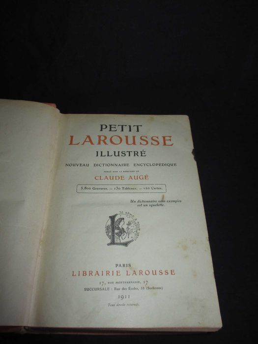 Livro Petit Larousse Illustré 1911