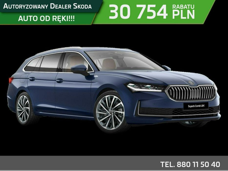 Skoda Superb Combi L&K 2.0TDI 193KM automat DSG 4x4 Pakiet Assisted Drive Plus HAK