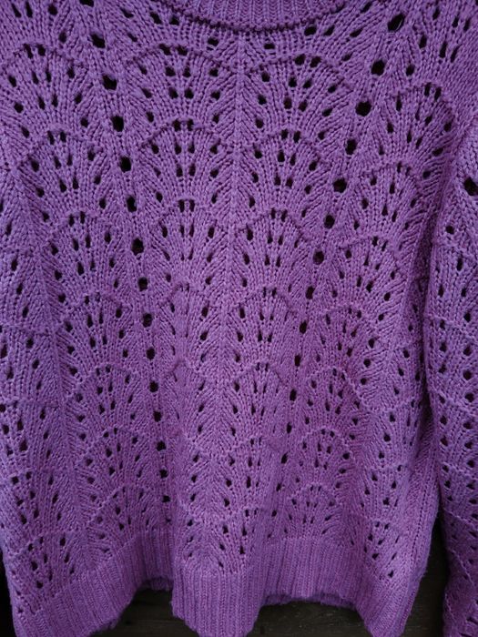 Sweter ażurowy damski