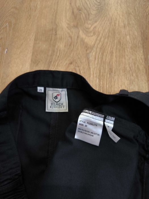 Spodnie Black Knight Czarne Cargo Bojówki