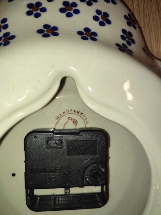 Zegar ceramiczny Bolesławiec ręcznie malowany