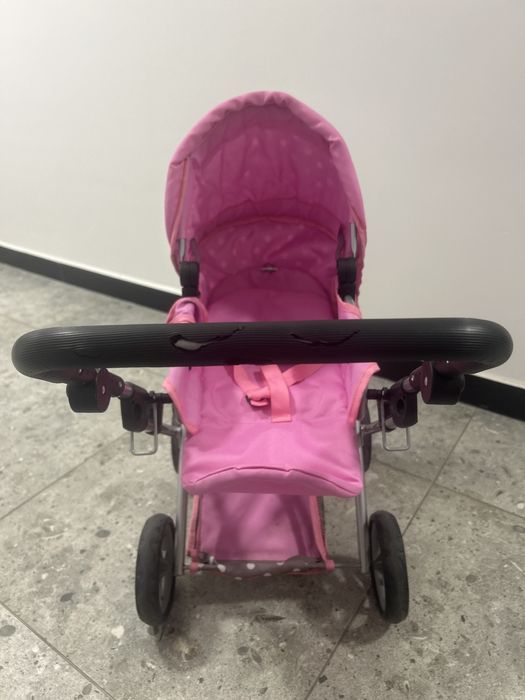 rozowo szary Wozek dla lalek