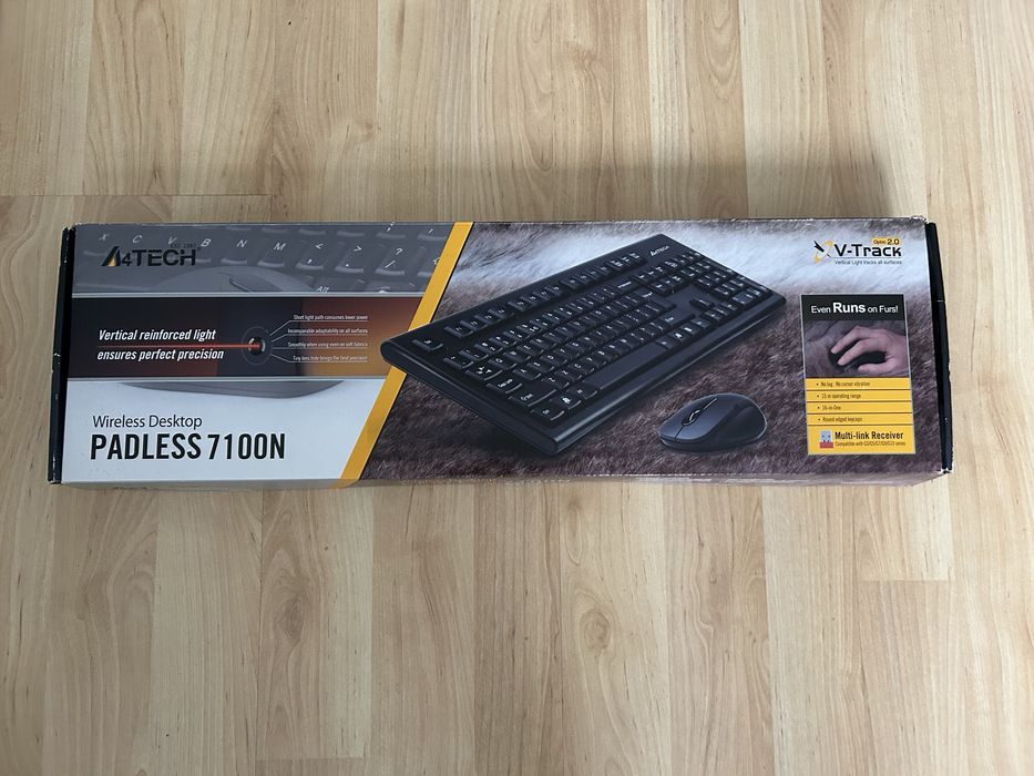 Czarna klawiatura a4tech + myszka