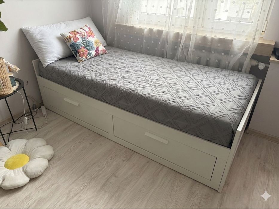 Łóżko Brimnes rozkladane 2 materace
