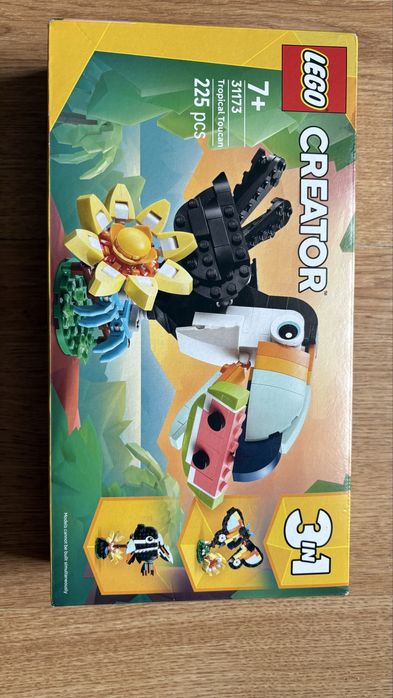 Nowe LEGO Creator 3 w 1 Dzikie zwierzęta: Tropikalny tukan 31173