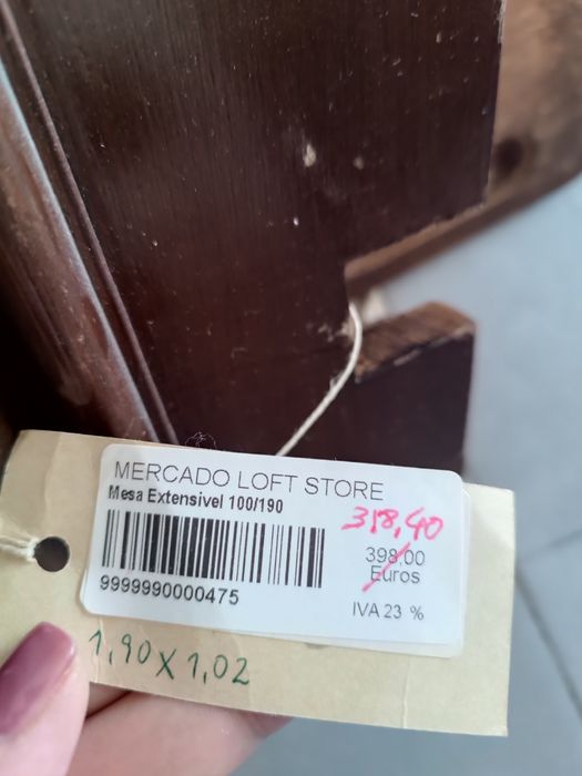 (Promo NATAL) Mesa de madeira extensível desmontada