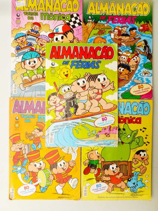 Almanacão Turma da Mônica : nº19; nº20; nº21; nº38 e nº39