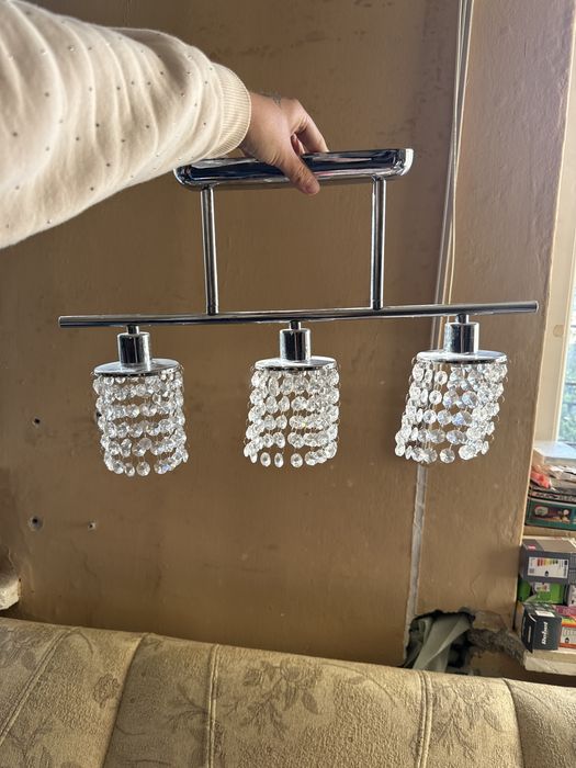 Piekna lampa z krysztalkami