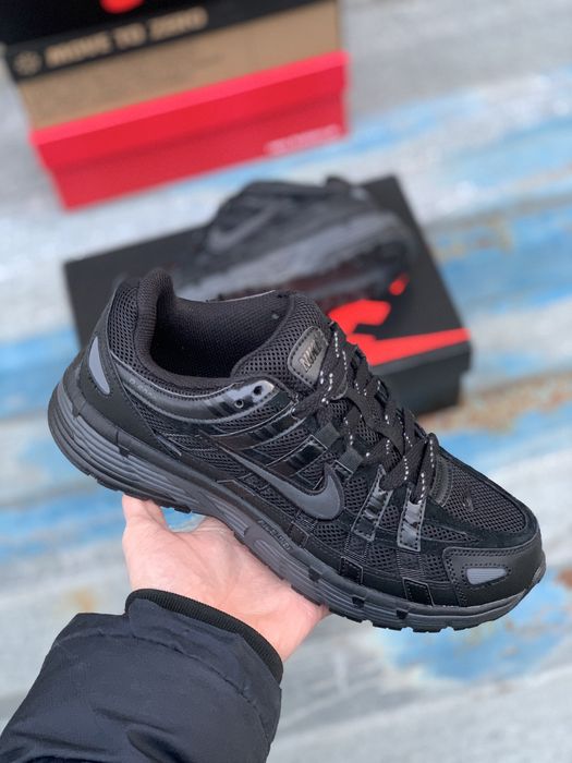 Кросівки Nike P-6000 Black р.36-38 — чорні Найк П6000 на кожен день | унісекс | ретро стиль