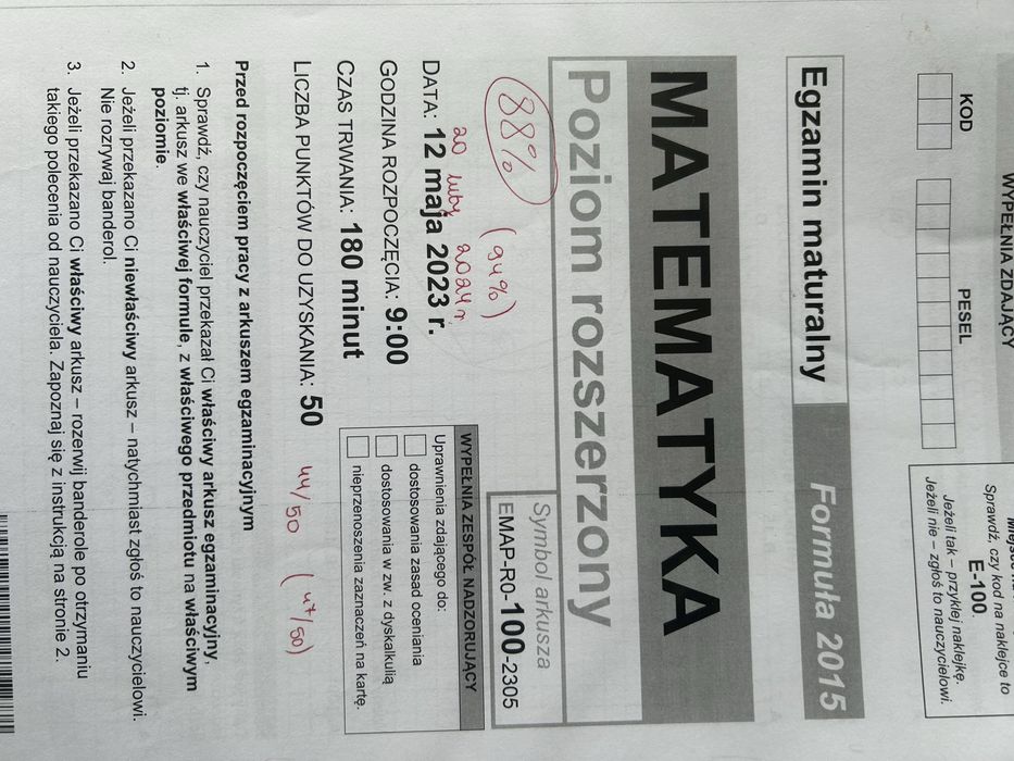 Arkusze maturalne z matematyki