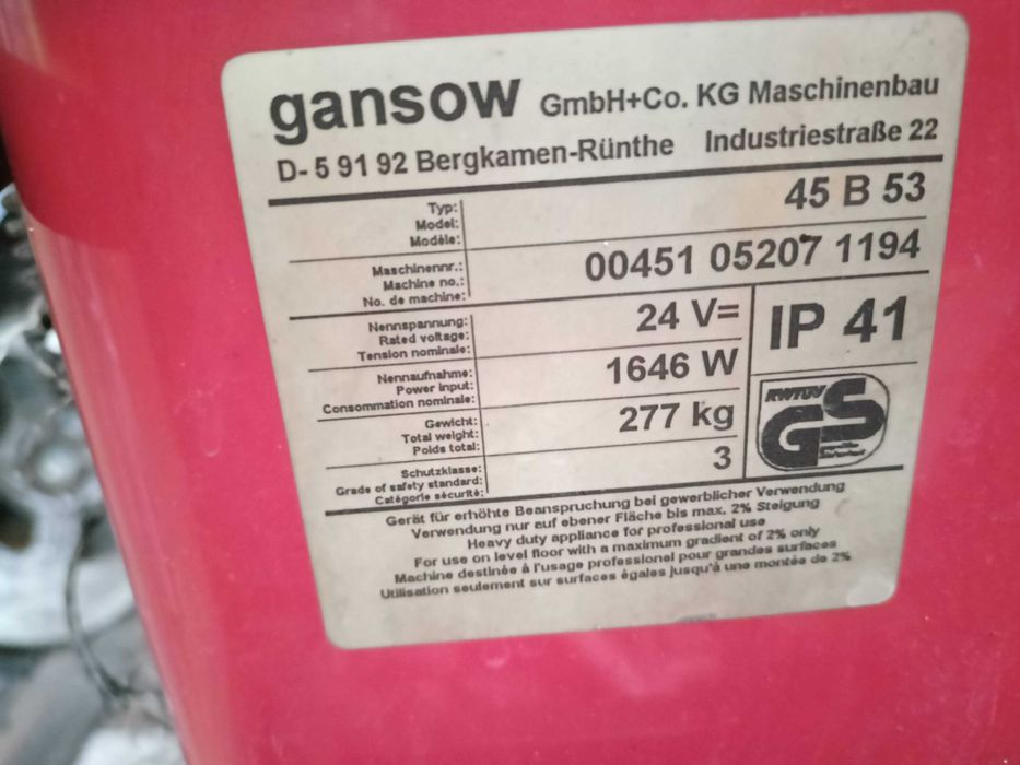 Szorowarka Gansow 45 B 53 – 24V – sprawna, z ładowarką