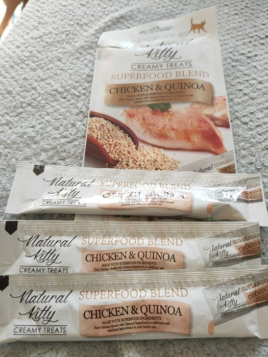 Natural Kitty - Krem z kurczaka i komosy ryżowej 3x12g