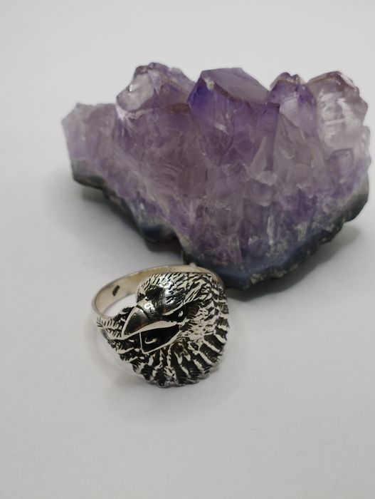 Srebrny sygnet, orzeł, próba 925, rozmiar 29