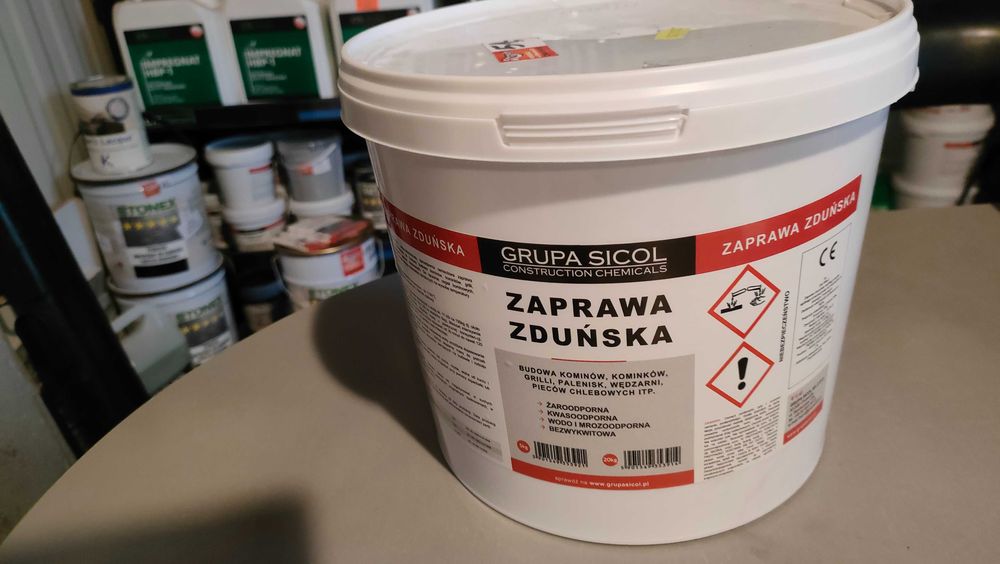 Środek do komina pieca kominka grilla zaprawa zduńska zdun szamotka