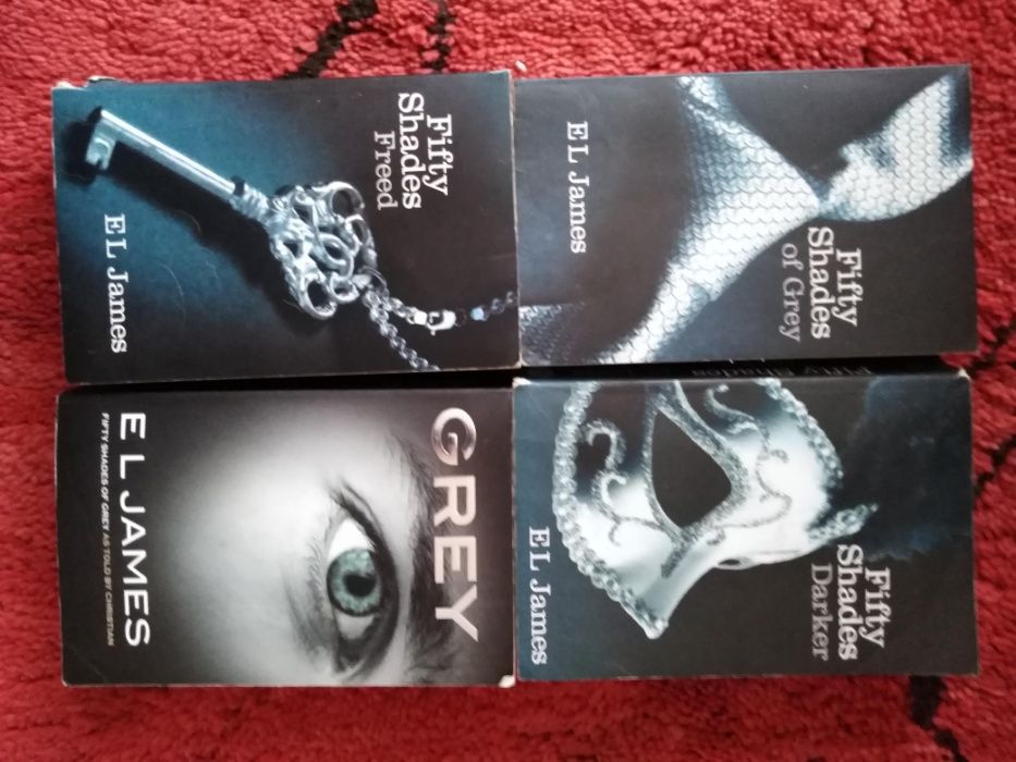English "50 Shades of Grey" "50 twarzy Greya" 4 książki