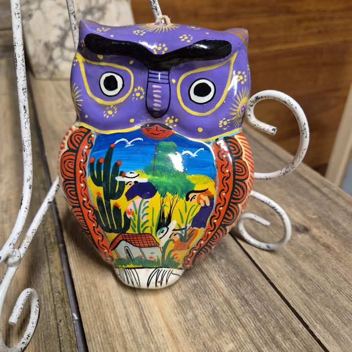 Ceramiczna zawieszka , sowa