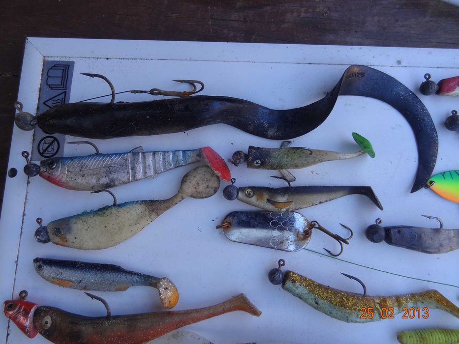 gumy uzbrojone + stalki + węgorz 35 cm