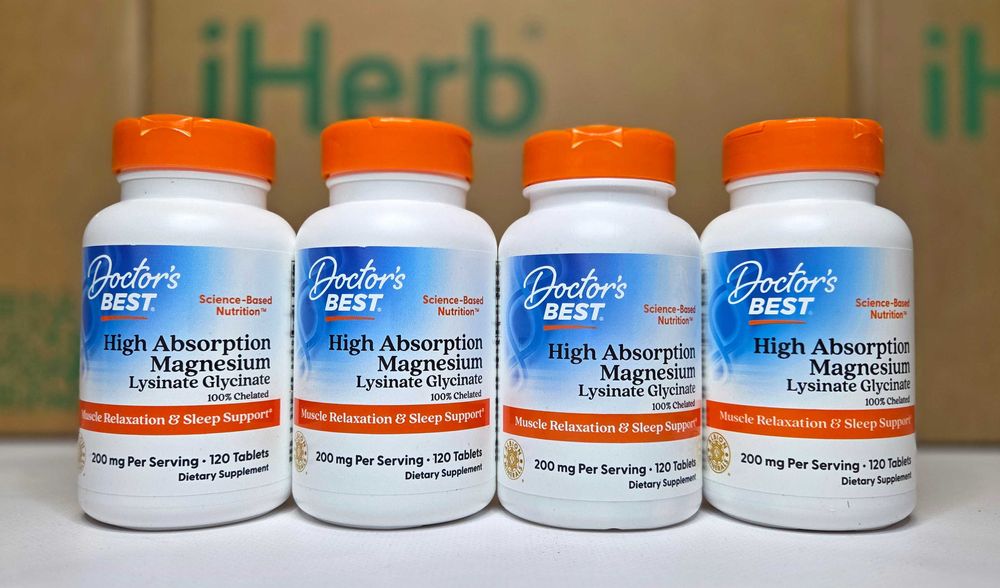 Doctors Best, біодоступний магній хелат (гліцинат+лізинат) 120 і 240шт