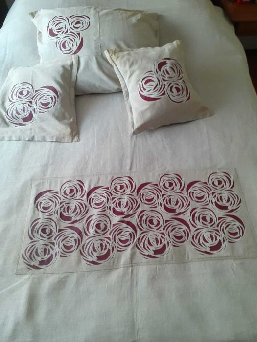 Colcha de linho feita em Portugal