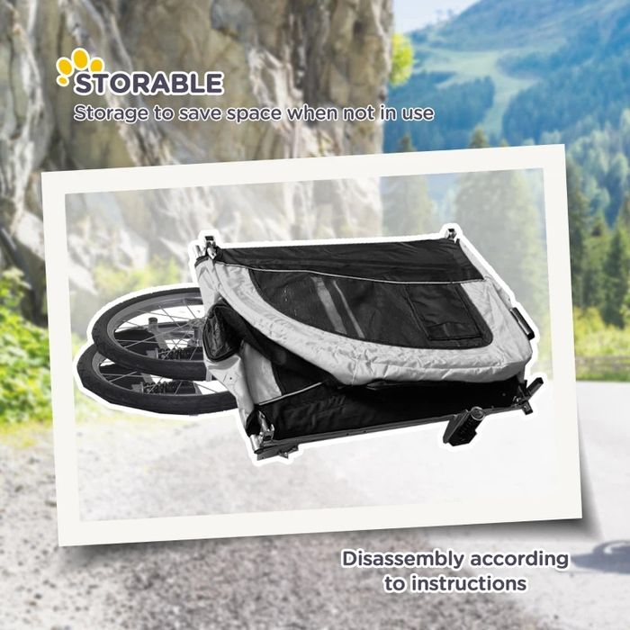 PawHut Przyczepka rowerowa 2w1 dla psa