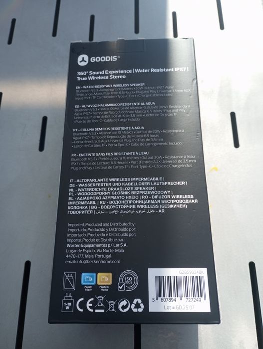 Coluna Bluetooth Goodis 30W