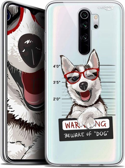 etui ochronne do 6,5" xiaomi redmi note 8 pro beware the husky dog