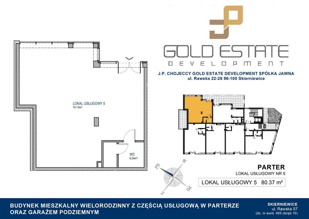 Lokal usługowy 80,37 m², parter, centrum miasta